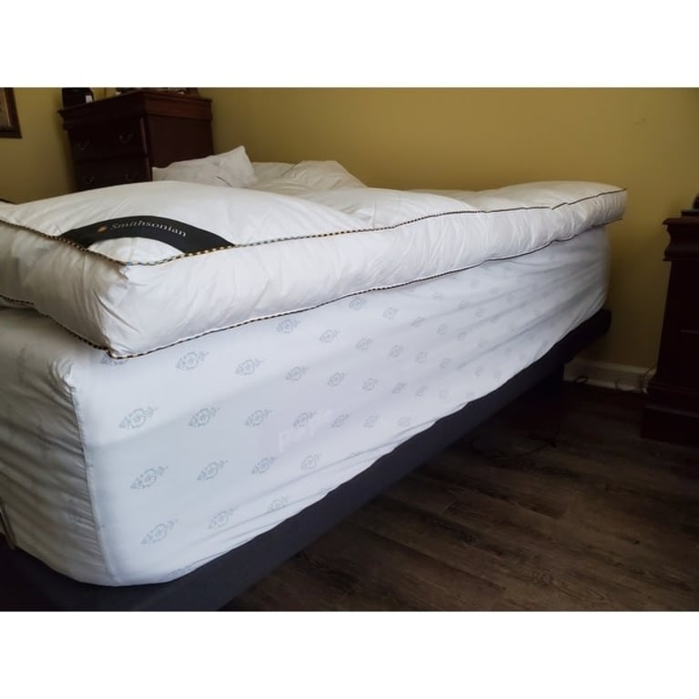 Smithsonian Sleep Collection 4inch White Goose Down Pillow Top Feather