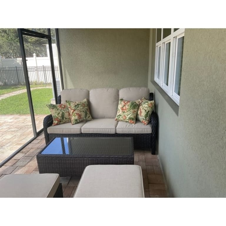 Kiawah Outdoor Wicker Glass Top Table On Sale Bed Bath & Beyond