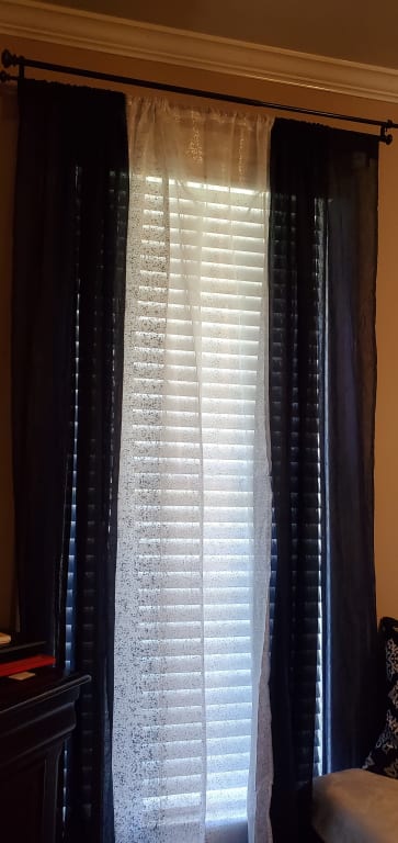 Erica Eggshell Crushed Rod Pocket Sheer Voile Curtain Panel, 84