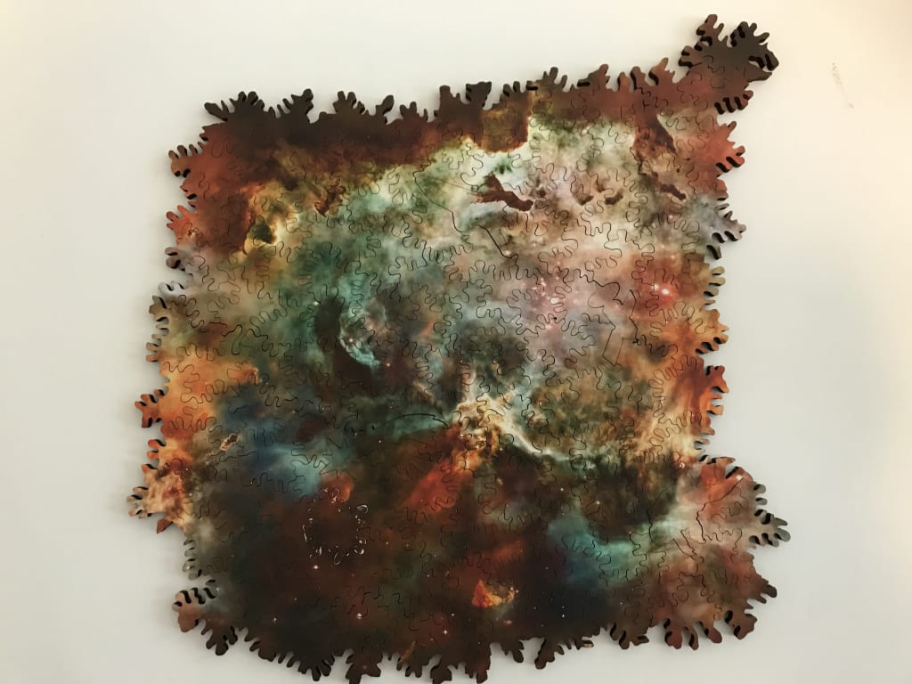 Infinite Galaxy Puzzle from Uncommon Goods. Customer submitted image.