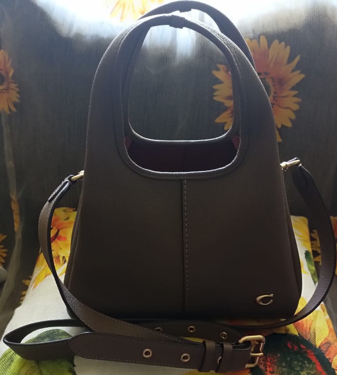 Coach Lana 23 Small Leather Grab Bag, Black at John Lewis & Partners