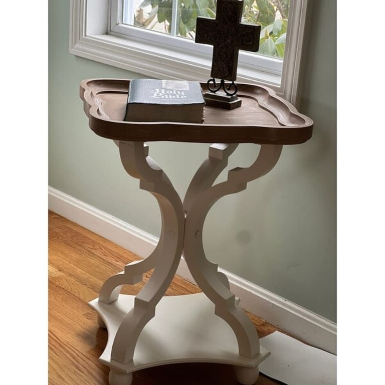 COZAYH Set of 2 Rustic Farmhouse Tray Top End Table Bed Bath & Beyond