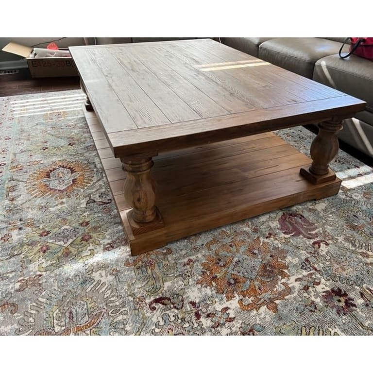 Edmaire Rustic Baluster 60inch Coffee Table by iNSPIRE Q Artisan Bed