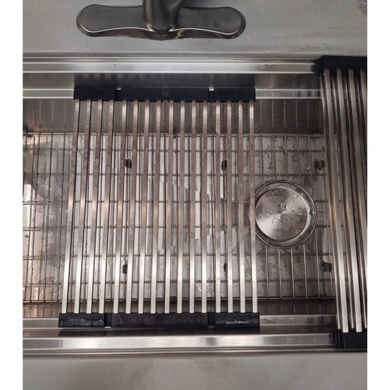 Ruvati Stainless Steel and Silicone Foldable Drying Rack for