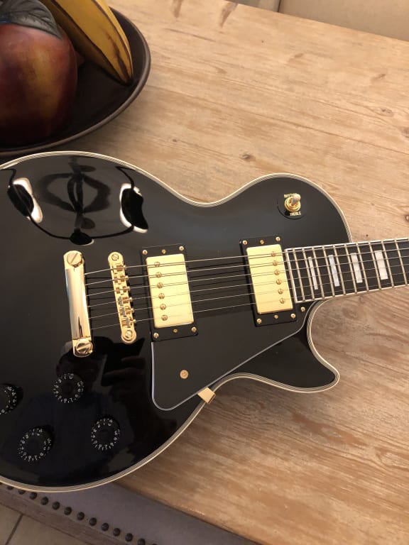 Epiphone Les Paul Custom Electric Guitar Ebony | Guitar Center Epiphone Les Paul Custom Electric Guitar Ebony | Guitar Center