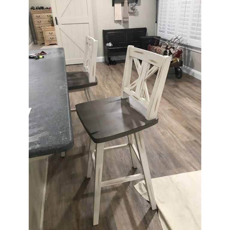 Roux Swivel Pub Height Barstool (Set of 2) On Sale Bed Bath