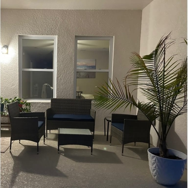 Brookside Iris Rattan/ Steel 4piece Outdoor Seating Set On Sale