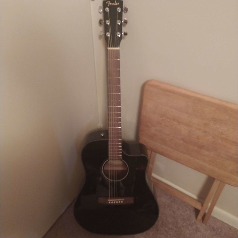 Fender ACOUSTICS FISHMAN CD60CE BLK 中古 Fender CD-60SCE Solid Top Dreadnought Acoustic-Electric Guitar