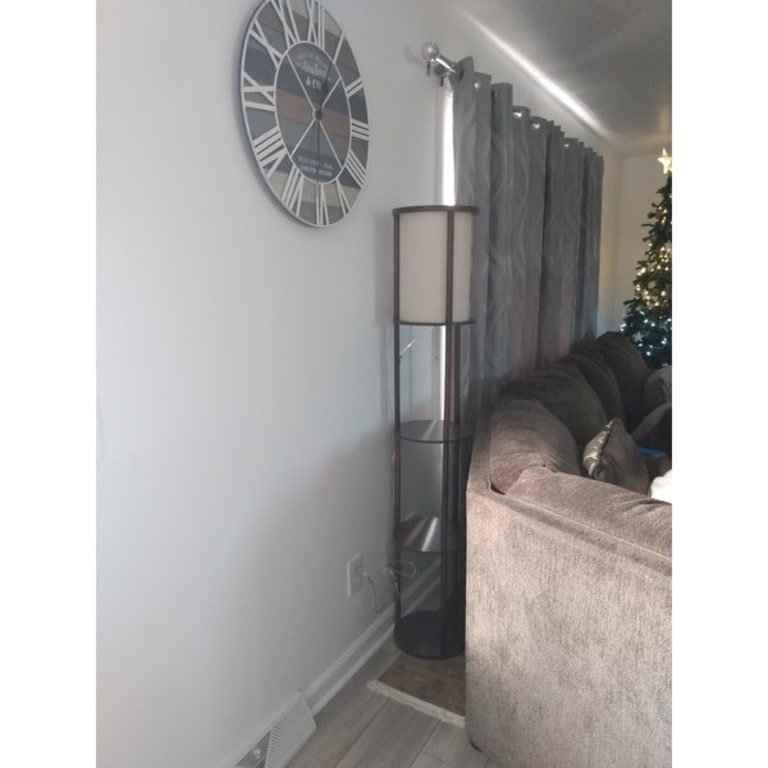 Adesso 62inch Round Stewart Shelf Floor Lamp Bed Bath & Beyond