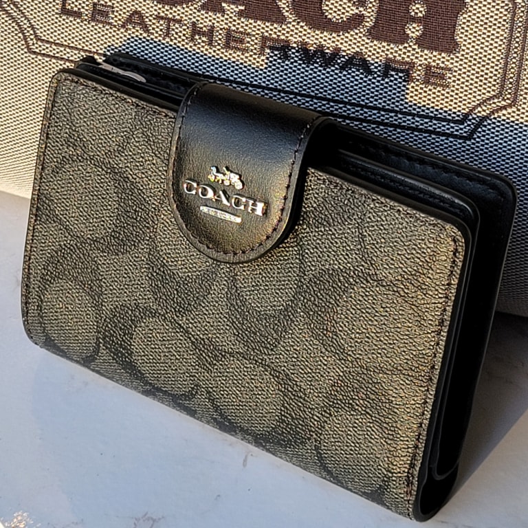 COACH®  Medium Corner Zip Wallet With Ornament Print