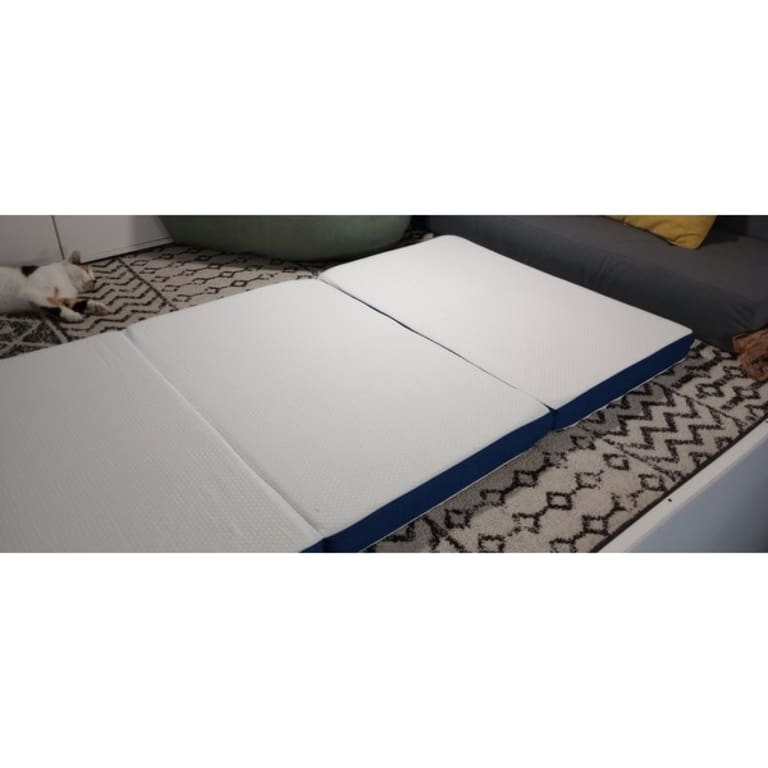 JINGWEI Folding Mattress 3 inch Trifold Foam Topper Portable