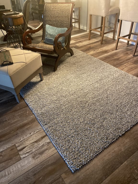 B771) Gravel Grey Textured Rug | Kurzflor-Teppiche