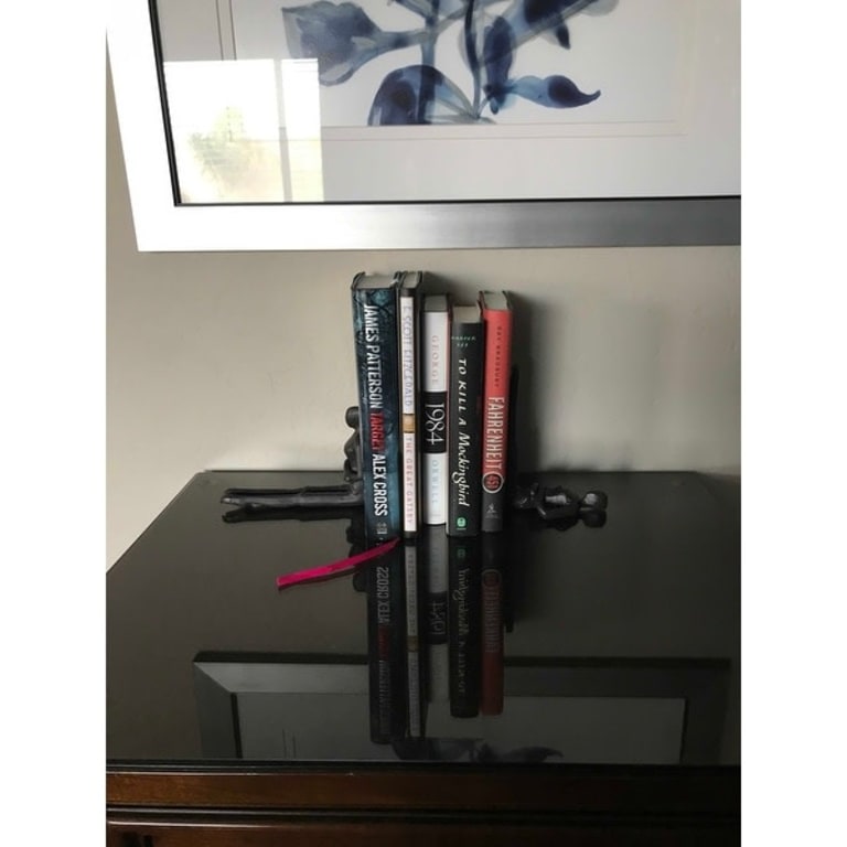 Danya B. Contemporary Cast Iron Bookend Set - 2 Stretching Women Figures, Yoga Inspired, Bronze Finish - View #7