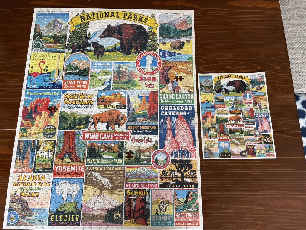 Vintage National Parks Puzzle from Uncommon Goods. Customer submitted image.
