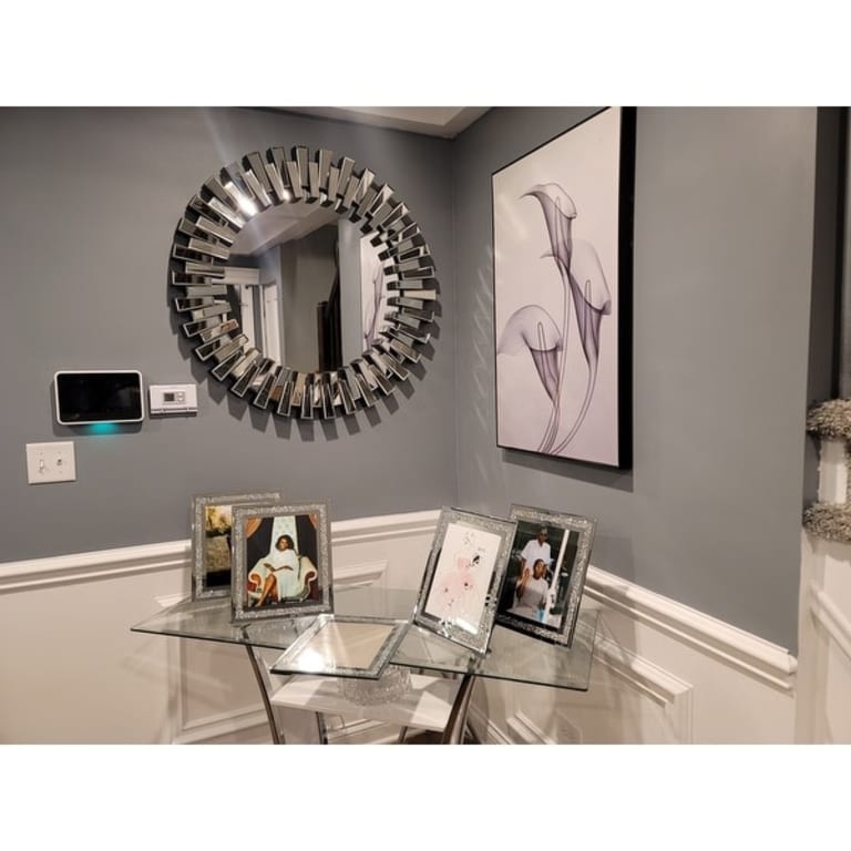 Elaina Circular Wall Mirror by Christopher Knight Home Clear N/A