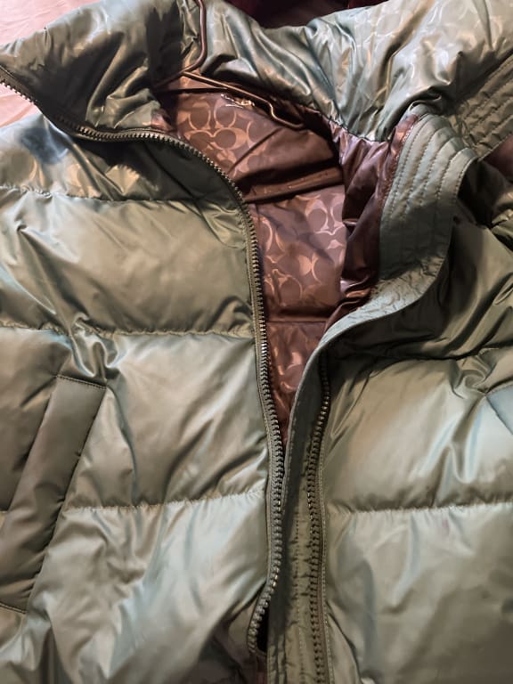 corduroy short puffer coach