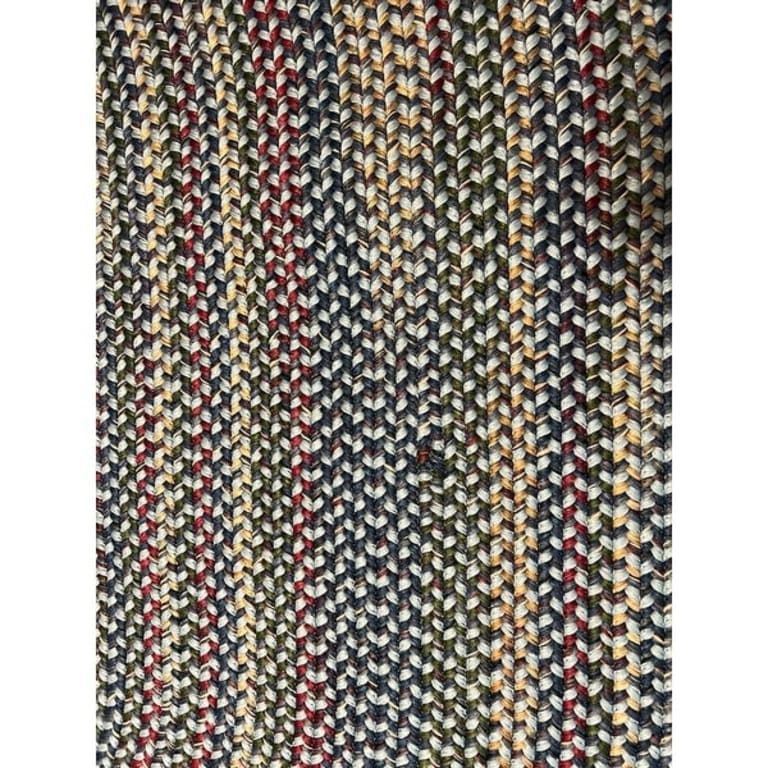 Colonial Mills Worley Rustic Farmhouse Braided Multicolor Oval Rug On