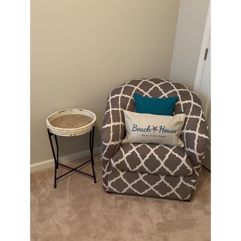 Sarina Farmhouse Accent Table 23.5"H x 15.5"W x 15.5"D Bed Bath