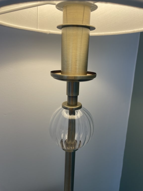 John Lewis Classic Tall Table Lamp, Matte Antique Brass