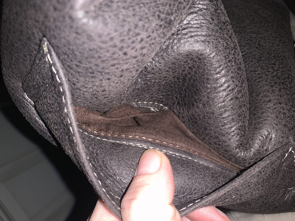 Customer Image Captioned: The messed up pocket.