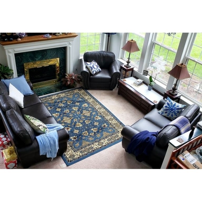 Abbyson Richfield Brown Top Grain Leather 3 Piece Living Room Sofa Set