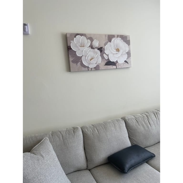 Madison Park Midday Bloom Florals Embellished Canvas Wall Art Bed Bath & Beyond 16564617