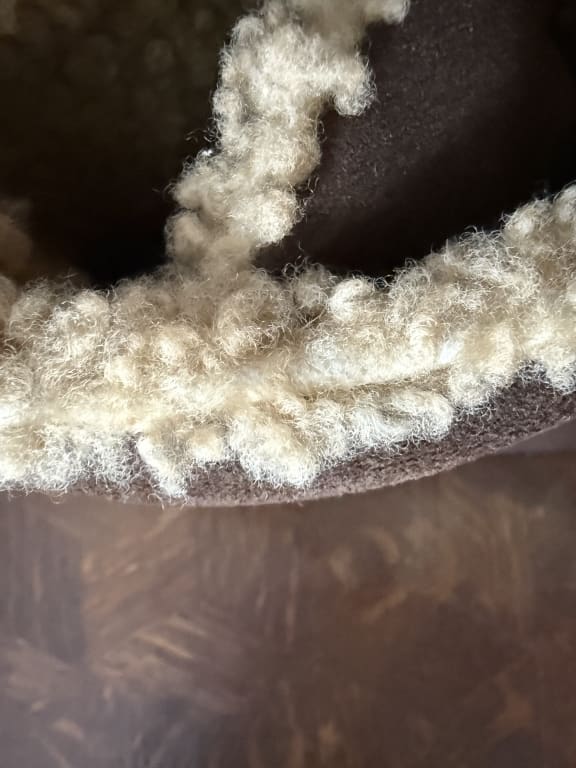 Customer Image Captioned: Thin  shearling