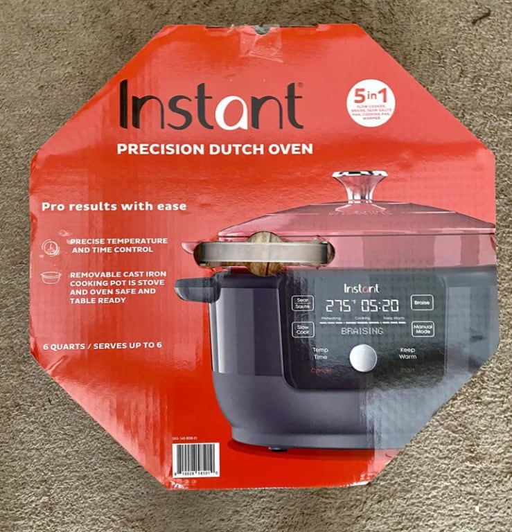 Instant Pot Precision 6-quart Electric 5-in-1 Cast Iron Dutch Oven