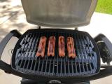 Grilling hot dogs