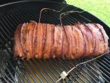 Bacon wrapped pork loin