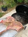 Tomahawk ribeyes on the new Weber!