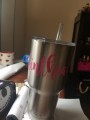 My yeti with straw lid and name decal bought separately