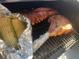 This all fit inside the Tailgater Tomahawk, 4 ears of corn and a 12 rib rack of pork