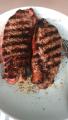 To New York strips 3 1/2 minutes each side medium heat excellent