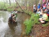 Relasing trout. Swim, swim, swim!