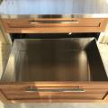 drawers are a nice size and made of stainless steel