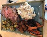 Prime rib, brussels sprouts, and carrots and beets all done on the grill!