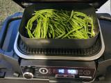 Grilling green beans