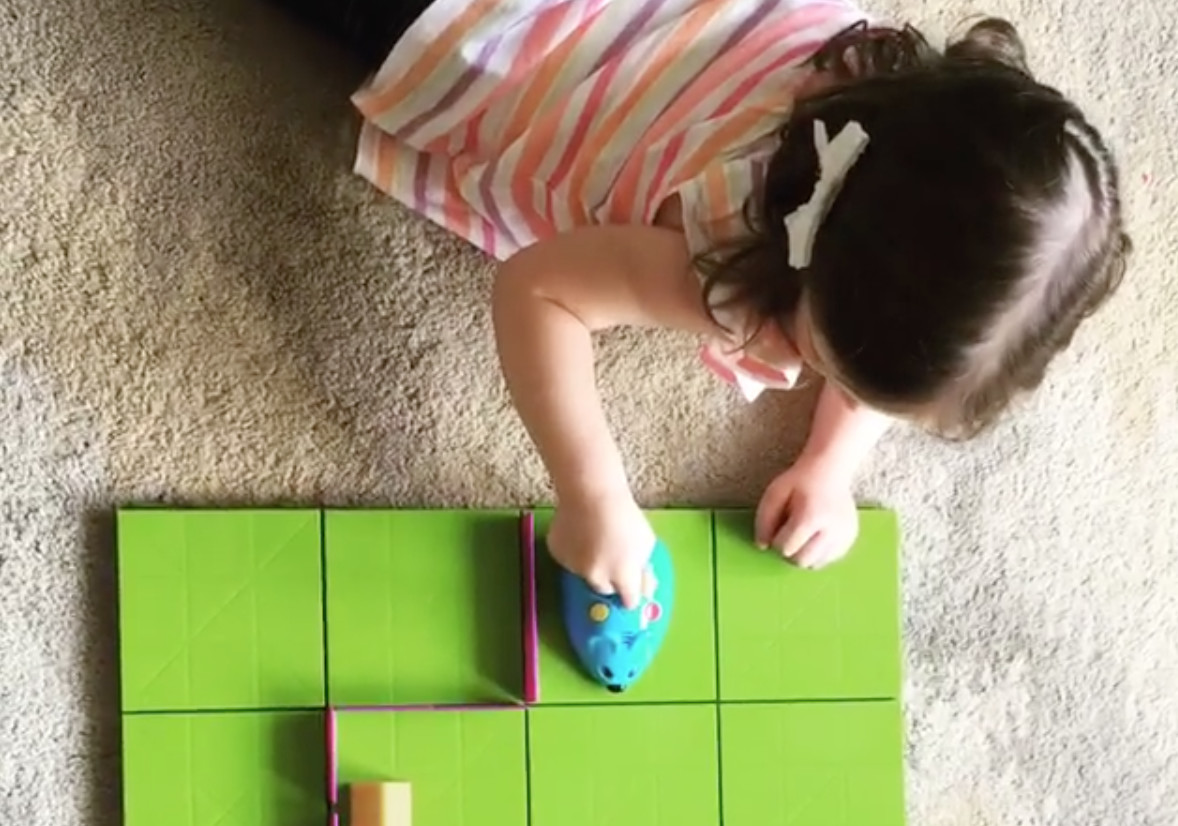 Programming the mouse on her own!