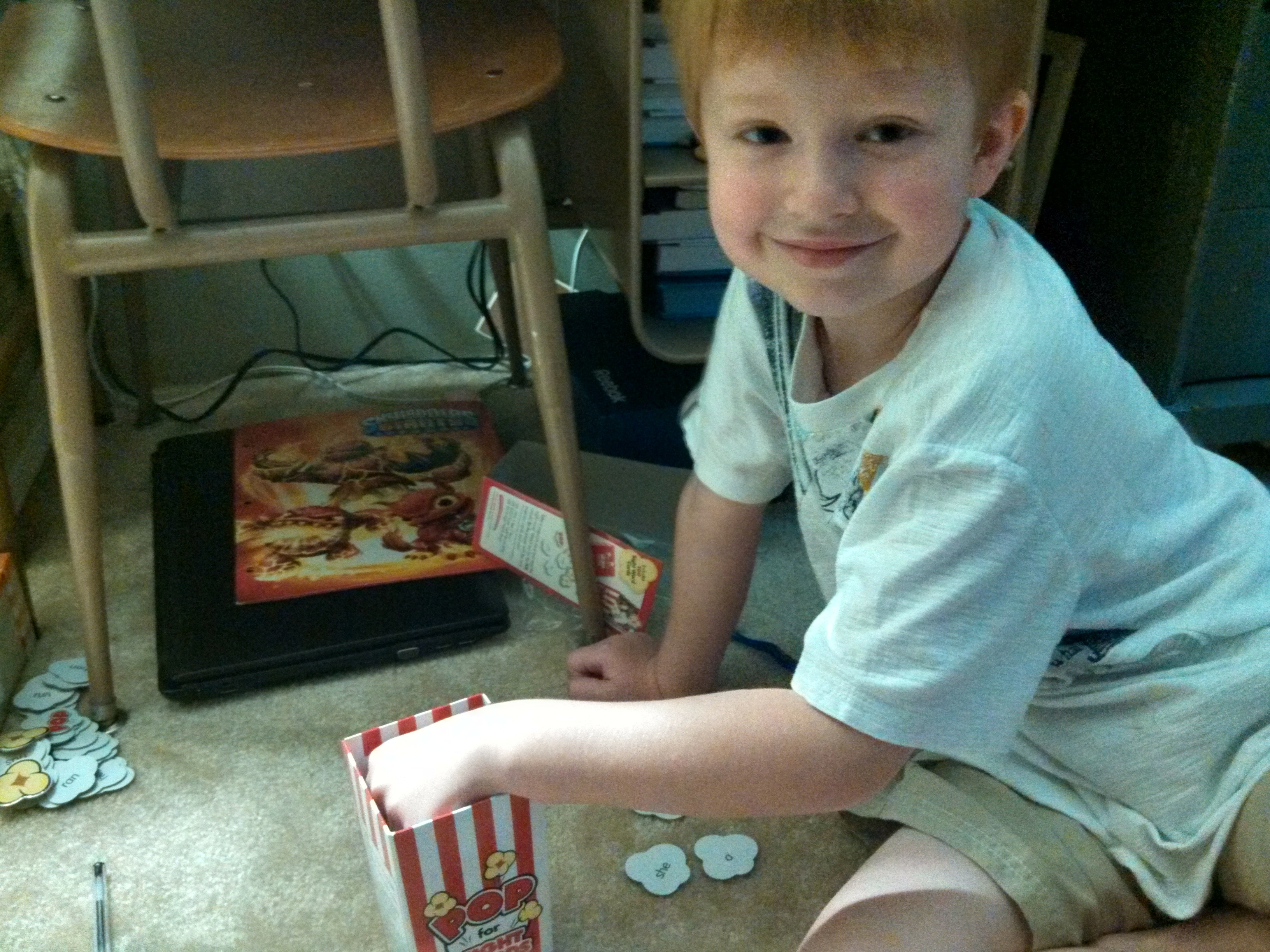 My son playing Pop For Sight Words game!