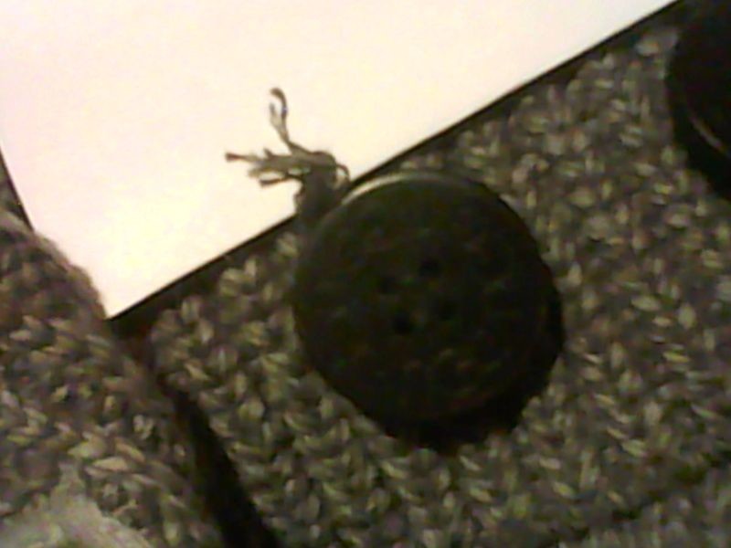 Left boot (paper makes it visible)