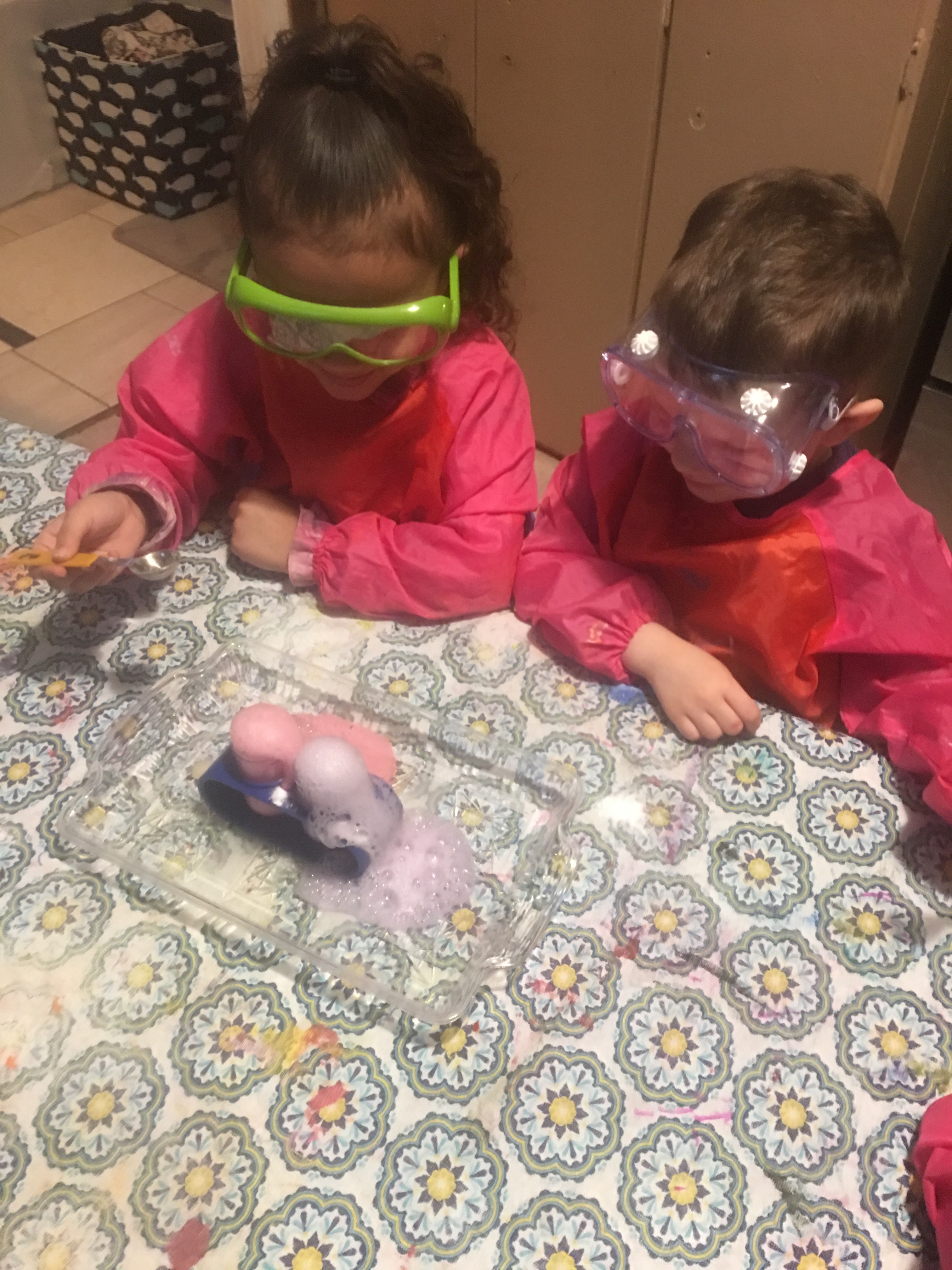 Science experiment in action