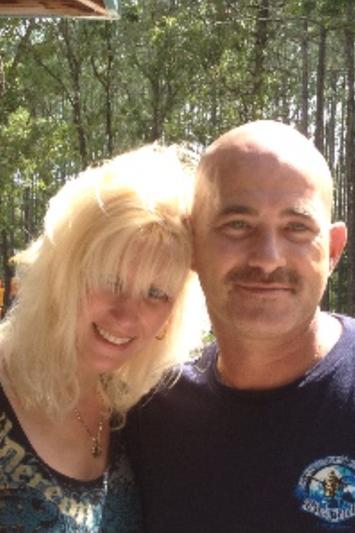 My husband and me at the park