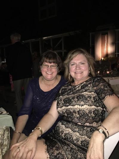 My younger sister on my left.