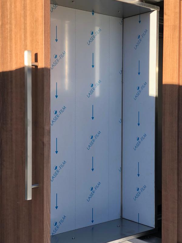 Lots of storage room. The film it come to protect it from scratches is great.