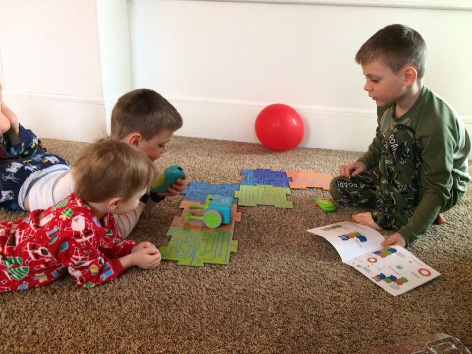 My three boys playing with Botley