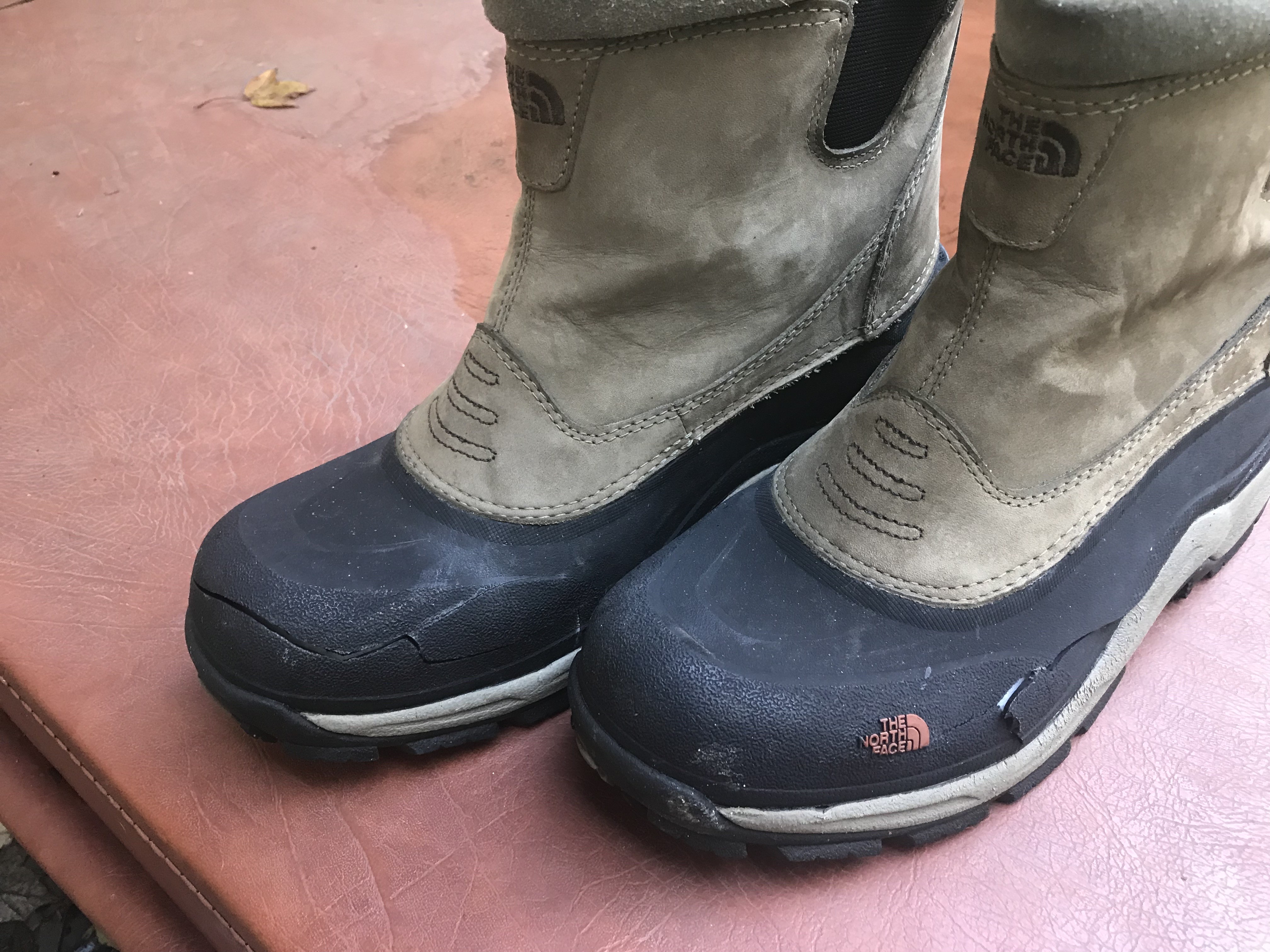 top view of split tops (boots stored inside all year)