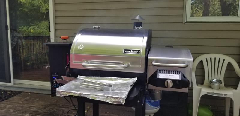 Getting the NY Strip Steaks up to 110 Degrees Internal.