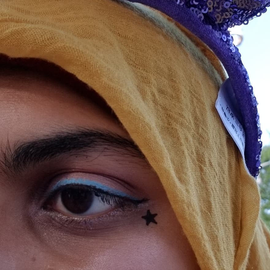 I got a lot of compliments on this as I walked down Disney Springs! It works well for daytime looks in addition to nighttime looks! When combined with neutral colors, it does not seem too much for a daytime look. For this look I used orange eyeshadow because of how it is complimentary to the blue eyeliner which really helped create a balanced look perfect for Summer or Spring!