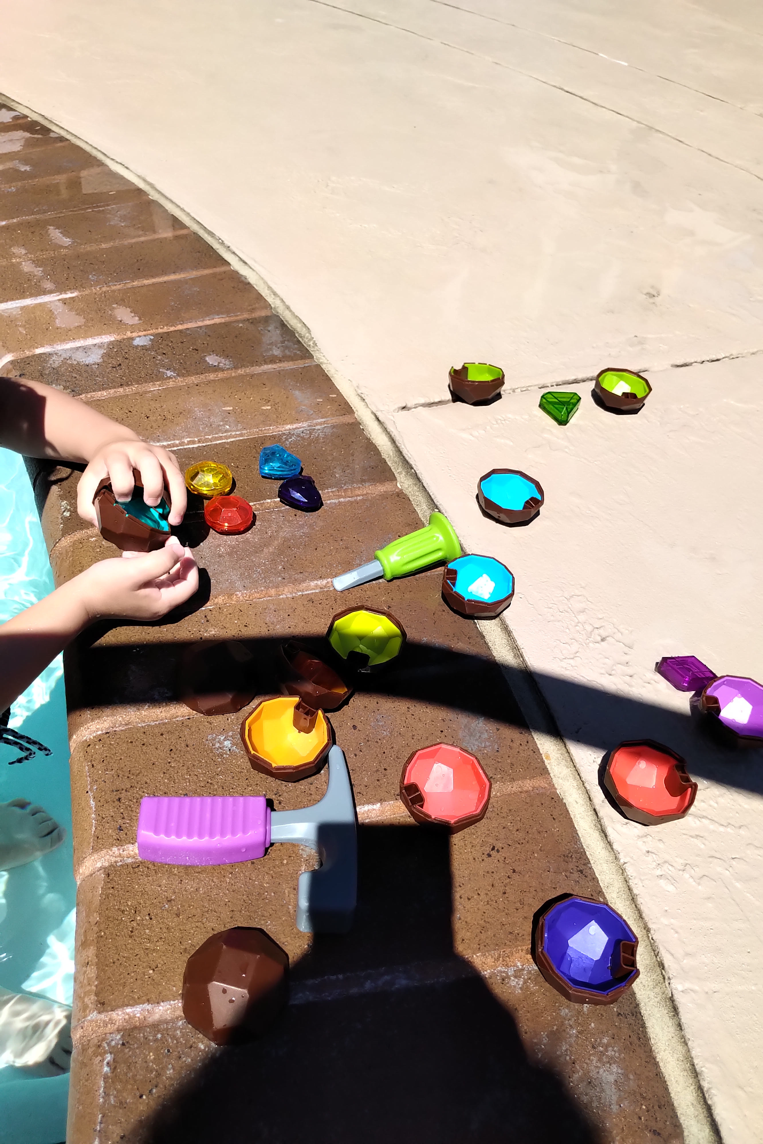 I couldn't keep the little hands out of the photo because he's obsessed with theses